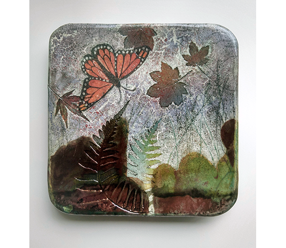 "Butterfly/Leaves/Copper" Wall Plate - Dave & Boni Deal